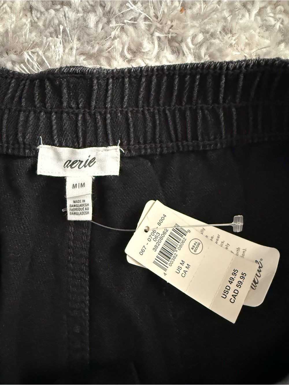 aerie Black Distressed High-Rise Denim Shorts - Picture 4 of 4